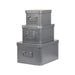 LABEL51 Media Opbergbox Antiek Grijs Metaal L 27x21x16 cm-Opbergdozen en manden-LABEL51