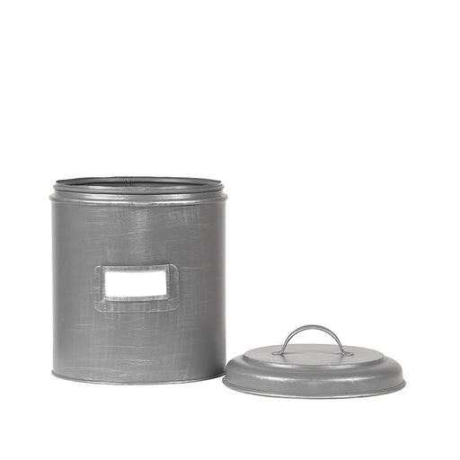LABEL51 Opbergblik Antiek Grijs Metaal XL 20x20x25 cm-Opbergdozen en manden-LABEL51