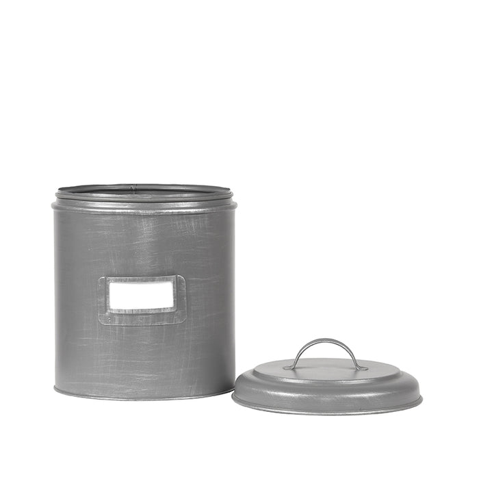 LABEL51 Opbergblik Antiek Grijs Metaal XL 20x20x25 cm-Opbergdozen en manden-LABEL51