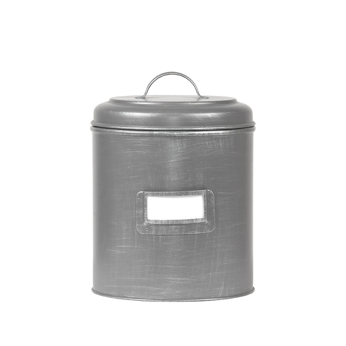 LABEL51 Opbergblik Antiek Grijs Metaal XL 20x20x25 cm-Opbergdozen en manden-LABEL51