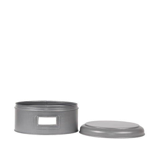 LABEL51 Opbergblik Antiek Grijs Metaal XL 25x25x13 cm-Opbergdozen en manden-LABEL51