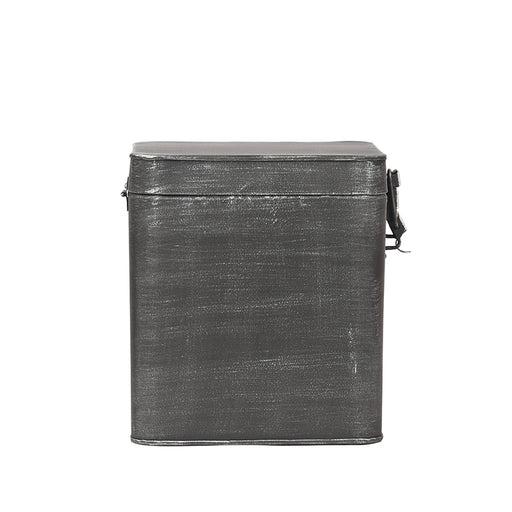 LABEL51 Opbergbox Antiek Zwart Metaal XL 18x19x21 cm-Opbergdozen en manden-LABEL51