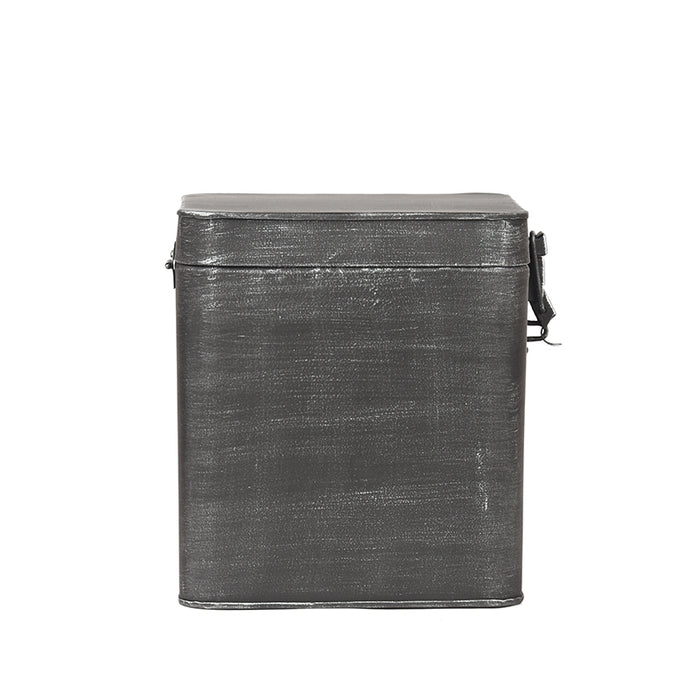 LABEL51 Opbergbox Antiek Zwart Metaal XL 18x19x21 cm-Opbergdozen en manden-LABEL51