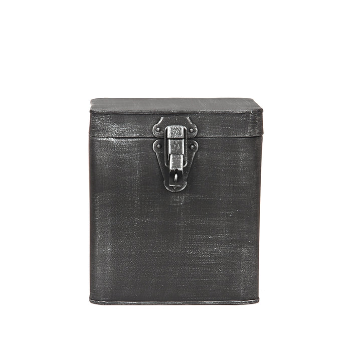 LABEL51 Opbergbox Antiek Zwart Metaal XL 18x19x21 cm-Opbergdozen en manden-LABEL51