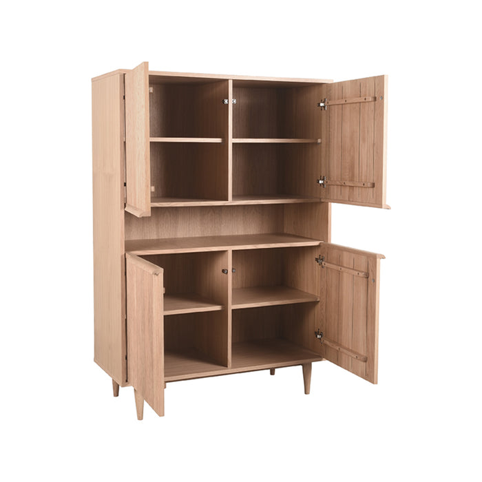 LABEL51 Opbergkast Bergkast Jule Naturel Eiken Barkast 110x49x158 cm-Bergkasten-LABEL51