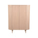 LABEL51 Oliva opbergkast van naturel eikenhout met afgeronde hoeken en een geribbeld design, 125x158 cm.