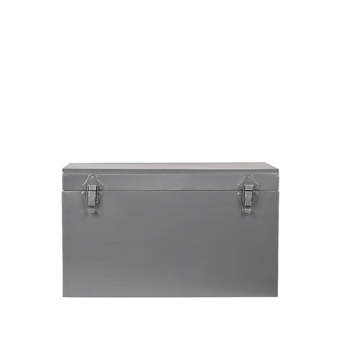 LABEL51 Opbergkist Vintage Antiek Grijs Metaal S 30x15x20 cm-Opbergdozen en manden-LABEL51