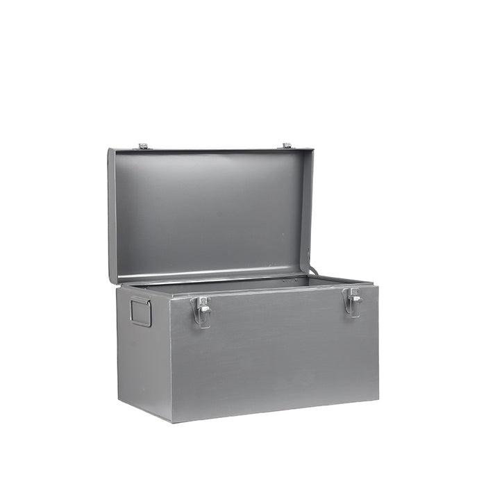 LABEL51 Opbergkist Vintage Antiek Grijs Metaal S 30x15x20 cm-Opbergdozen en manden-LABEL51