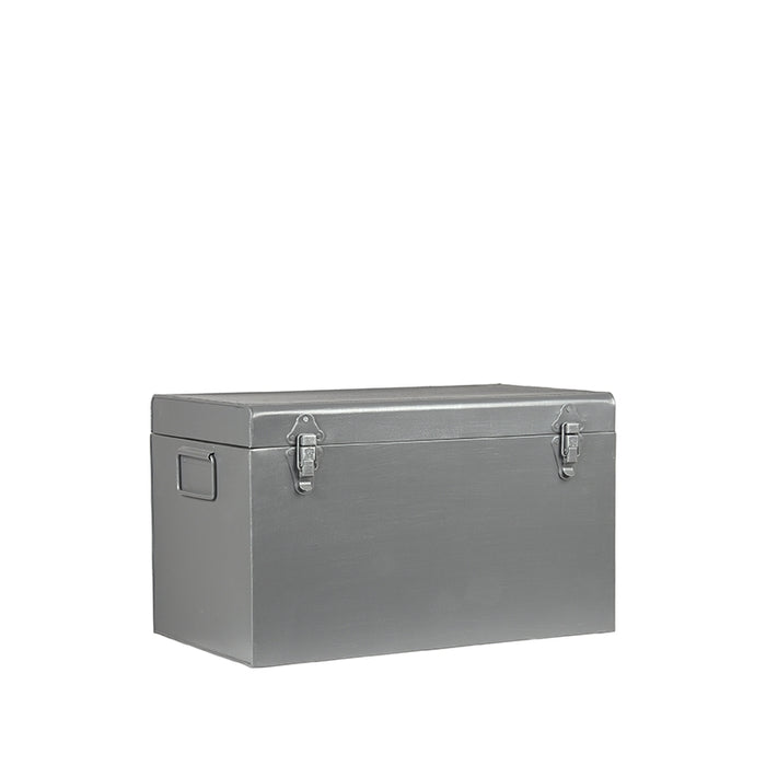 LABEL51 Opbergkist Vintage Antiek Grijs Metaal S 30x15x20 cm-Opbergdozen en manden-LABEL51