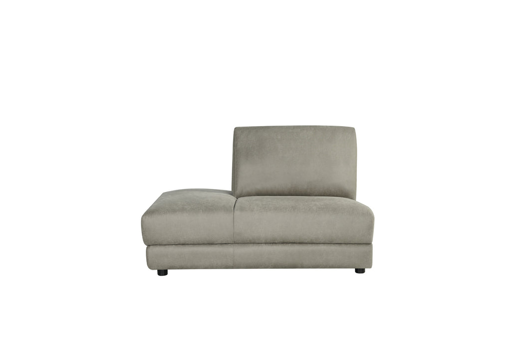 LABEL51 Poef Bank Tivoli Taupe Kunstleder Ottomane Links 135x102x83 cm-Poefs-LABEL51