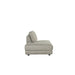 LABEL51 Tivoli ottomane in taupe kunstleder, 135x102x83 cm, zijaanzicht van comfortabele loungebank.