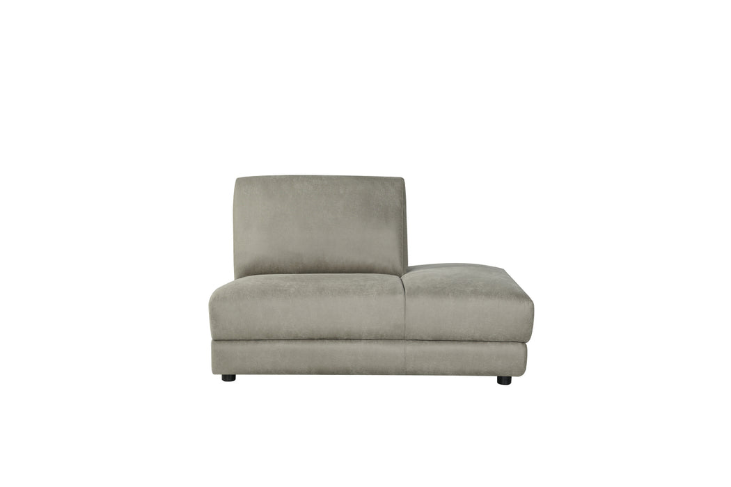 LABEL51 Poef Bank Tivoli Taupe Kunstleder Ottomane Rechts 135x102x83 cm-Poefs-LABEL51