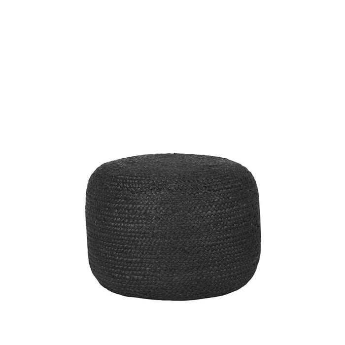 LABEL51 Poef Jute - Zwart - Jute - 50 cm-Poefen-LABEL51