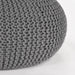 LABEL51 Poef Knitted - Donkergrijs - Katoen - L-Poefen-LABEL51