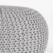 LABEL51 Poef Knitted Lichtgrijs Katoen L 70x70x35 cm-Poefs-LABEL51