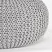 LABEL51 Poef Knitted - Lichtgrijs - Katoen - L-Poefs-LABEL51