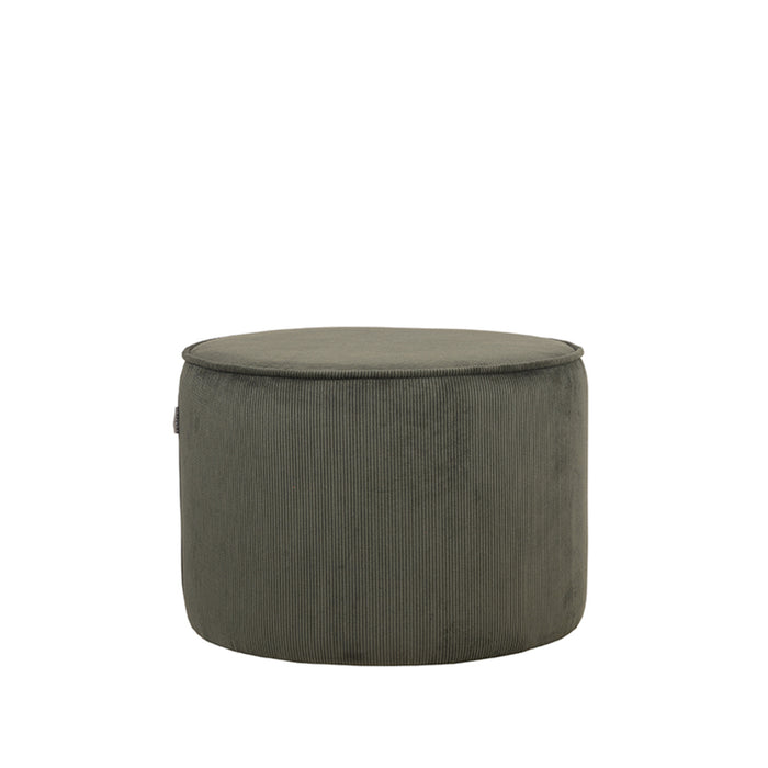 LABEL51 Poef Tibo - Army - Ribcord - 55 cm - Rond-Poefs-LABEL51