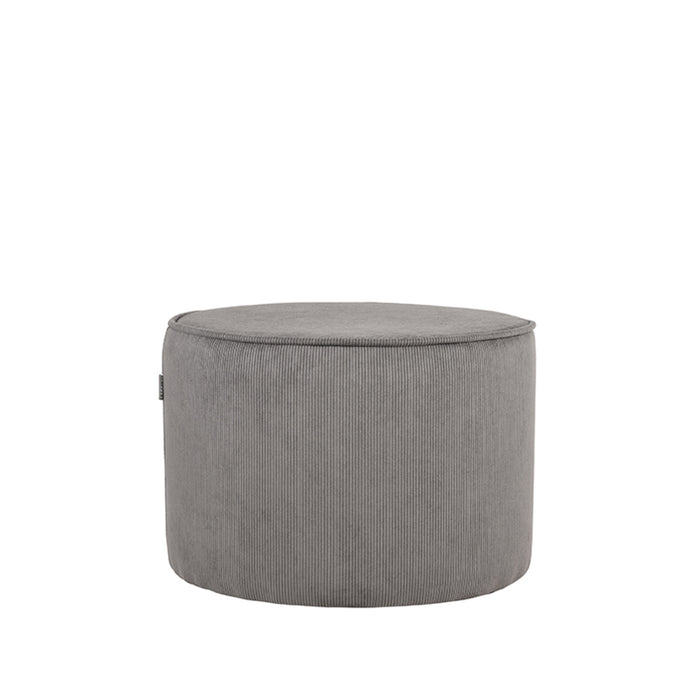LABEL51 Poef Tibo - Donkergrijs - Ribcord - One Size-Poefen-LABEL51