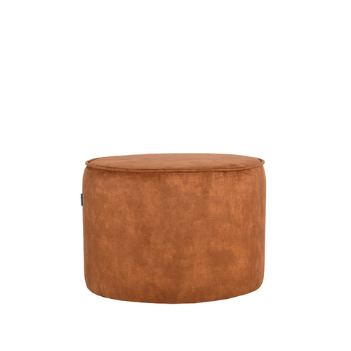 LABEL51 Poef Tibo - Oker - Velours - 55 cm - Rond-Poefen-LABEL51