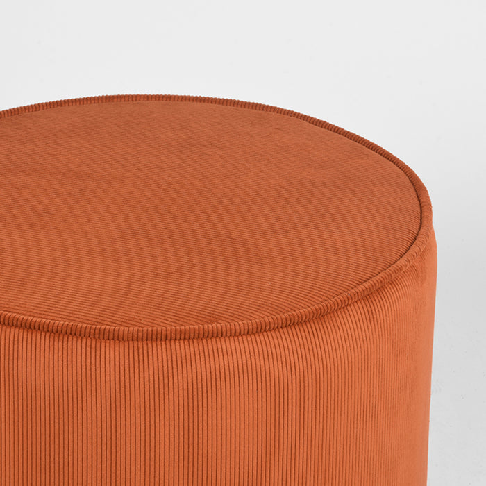 LABEL51 Poef Tibo - Rust - Ribcord - 55 cm - Rond-Poefen-LABEL51