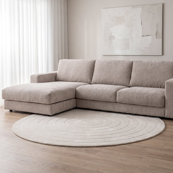 LABEL51 rond vloerkleed Vloerkleden Agra Ivoor polyester 200x200 cm rond