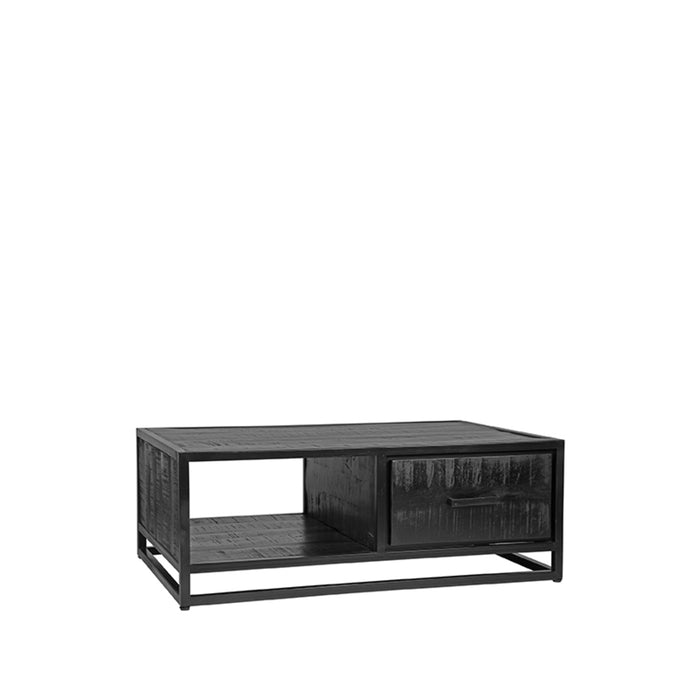LABEL51 Salontafel Chili Zwart Mangohout 110 cm 110x70x40 cm-Salontafels-LABEL51