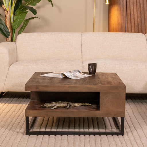 LABEL51 Salontafel Cube - Espresso - Mangohout - 80 cm-Salontafels-LABEL51