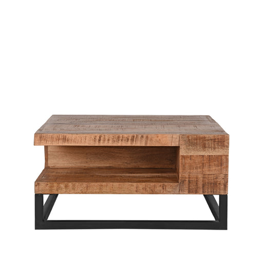 LABEL51 Salontafel Cube Rough Mangohout 80 cm 80x80x40 cm-Salontafels-LABEL51