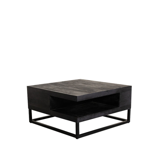 LABEL51 Salontafel Cube Zwart Mangohout 80x80x40 cm-Salontafels-LABEL51