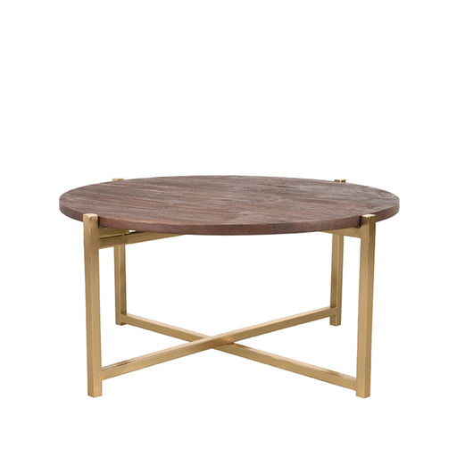 LABEL51 Salontafel Dox Espresso Mangohout 70 cm Rond 70x70x35 cm-Salontafels-LABEL51