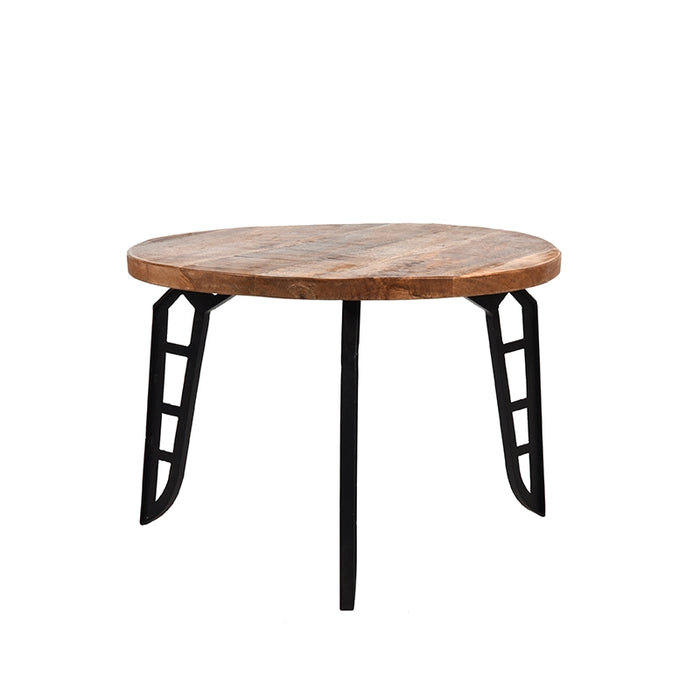 LABEL51 Salontafel Flintstone - Rough - Mangohout - 60 cm - Rond-Salontafels-LABEL51
