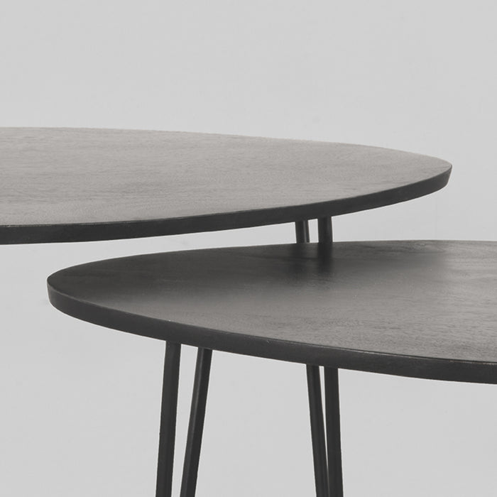 LABEL51 Salontafel Frisk Zwart Mangohout 68 cm 68x43x44 cm-Salontafels-LABEL51