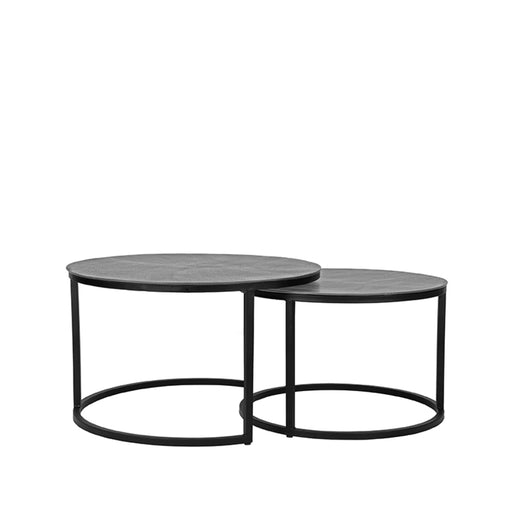 LABEL51 Salontafel Grand Antiek Ash Metaal 75 cm Rond 75x75x45 cm-Salontafels-LABEL51
