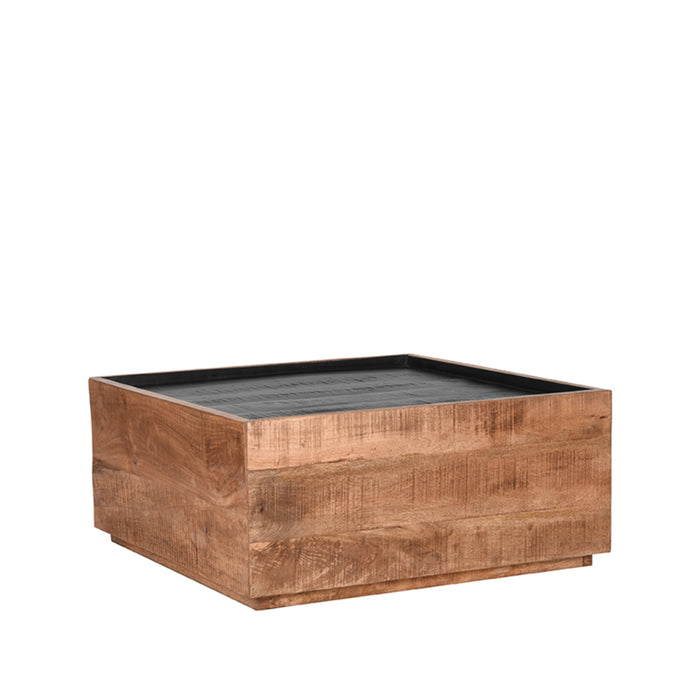 LABEL51 Salontafel Noble - Rough - Mangohout - 80x80 cm-Salontafels-LABEL51