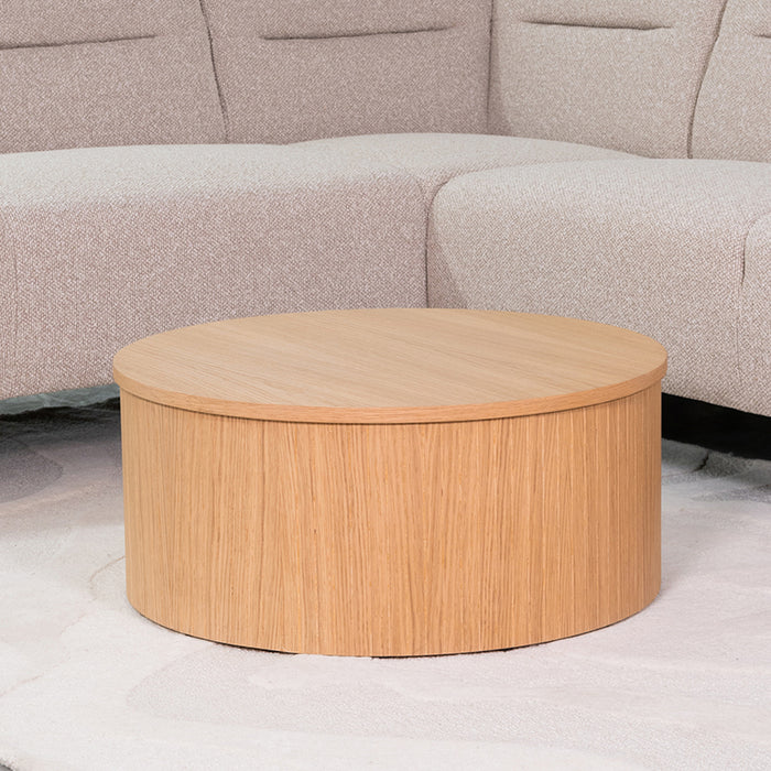 LABEL51 Salontafel Oliva Naturel Eiken 70 cm Rond 70x70x30 cm-Salontafels-LABEL51