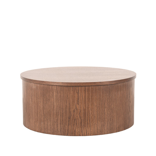 LABEL51 Salontafel Oliva Walnoot Eiken 70 cm Rond 70x70x30 cm-Salontafels-LABEL51