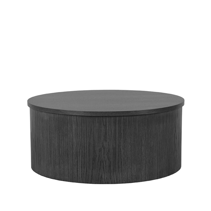 LABEL51 Salontafel Oliva Zwart Eiken 70 cm Rond 70x70x30 cm-Salontafels-LABEL51