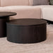 LABEL51 Salontafel Oliva Zwart Eiken 70 cm Rond 70x70x30 cm-Salontafels-LABEL51