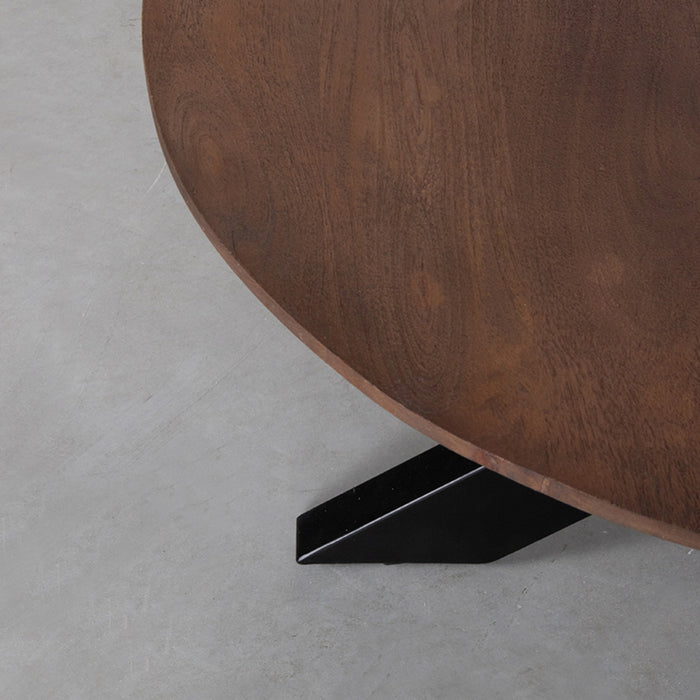 LABEL51 Salontafel Otis - Espresso - Mangohout - 80 cm - Rond-Salontafels-LABEL51