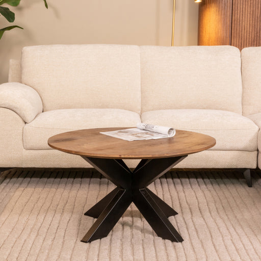 LABEL51 Salontafel Otis Nature Smooth Mangohout 80 cm Rond 80x80x43 cm-Salontafels-LABEL51