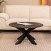 LABEL51 Salontafel Otis Zwart Mangohout 80 cm Rond 80x80x43 cm-Salontafels-LABEL51