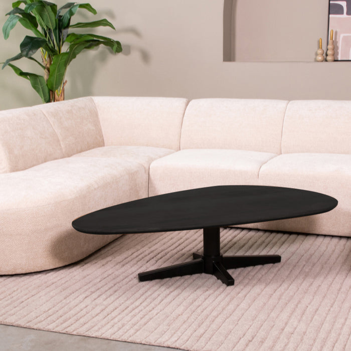 LABEL51 Salontafel Rosie - Zwart - Mangohout - 140 cm-Salontafels-LABEL51