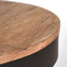 LABEL51 Salontafel Saran Mangohout Zwart Rond 80 cm-Salontafels-LABEL51