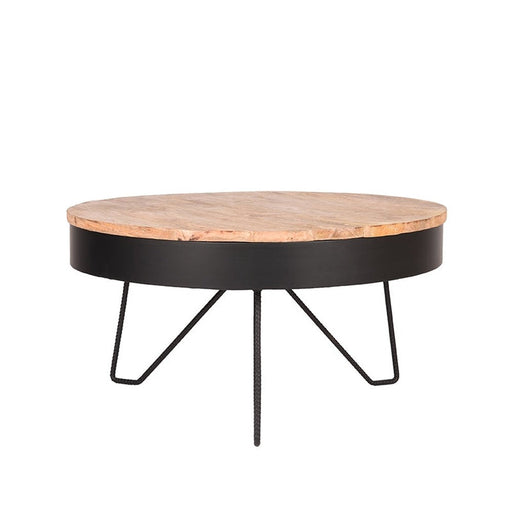 LABEL51 Salontafel Saran - Zwart - Metaal - 80 cm - Rond-Salontafels-LABEL51