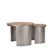 LABEL51 Salontafel Set Bunch Rough Mangohout 60 cm Rond 60x60x45 cm-Salontafels-LABEL51