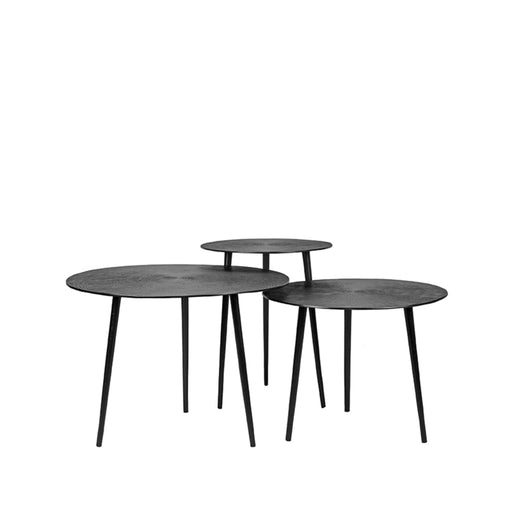 LABEL51 Salontafel Set Nobby Metaal Zwart 60cm-Salontafels-LABEL51