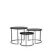 LABEL51 Salontafel Set Tres Zwart Metaal 55 cm 55x55x45 cm-Salontafels-LABEL51