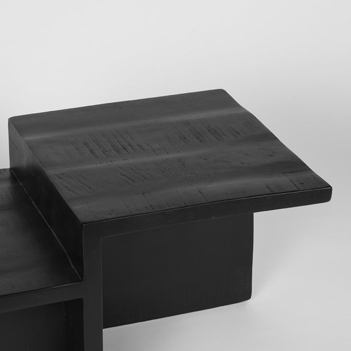 LABEL51 Salontafel Skip Zwart Mangohout 90 cm 90x50x40 cm-Salontafels-LABEL51