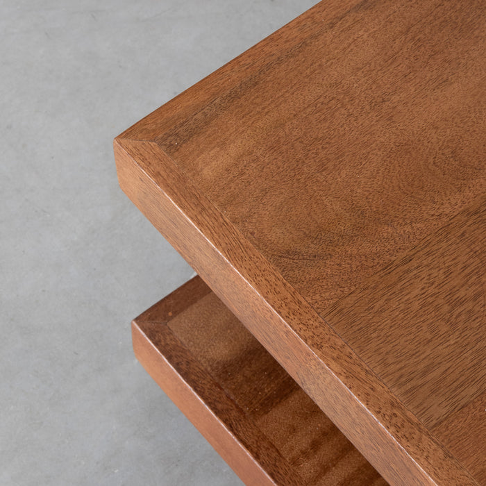 LABEL51 Coffee Table Square - Nature Smooth - Mango Wood - 80 cm