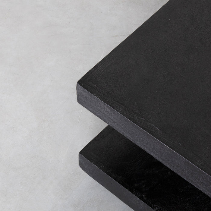 LABEL51 Coffee Table Square - Black - Mango Wood - 80 cm